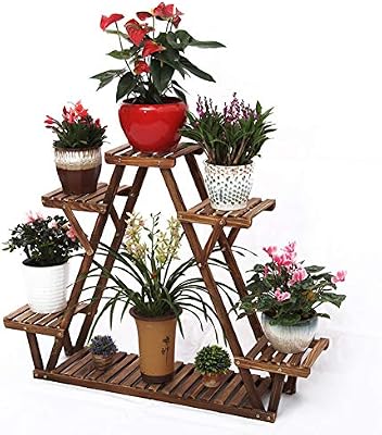 NANFENG Estantería para Macetas, Soporte de Madera para Flores con ...