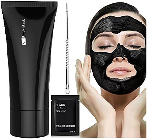 Face Apeel Facial Masks, Blackhead Remover Facial Cures Black Peel Off Mask Deep Cleansing Pore Acne Peel Tear Type Mask Blackhead Killer Mud Mask (60g) + 1PC Nose Mask + 1PC Acne Needle