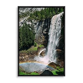Framed Canvas Wall Art Waterfall Canvas Prints Home Artwork Decoration for Living Room,Bedroom - 16x24 inches
