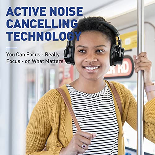 Tapela E7 Pro Wireless Active Noise Cancelling Headphones, Over Ear