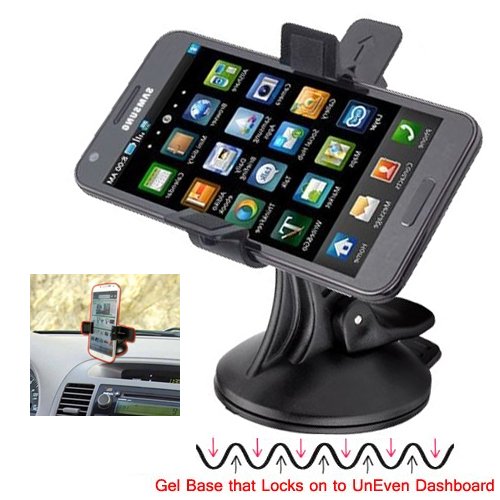 Click Here to See More Images ChargerCity XL64GB Rigid Low Profile GelBase GripLock Universal Dashboard Windshield Suction Car Mount Holder with Unobstructed Camera View Recording for Apple iphones, samsung galaxy, motorola, nexus, nokia, sony xperia ChargerCity Direct Replacement Warranty Support