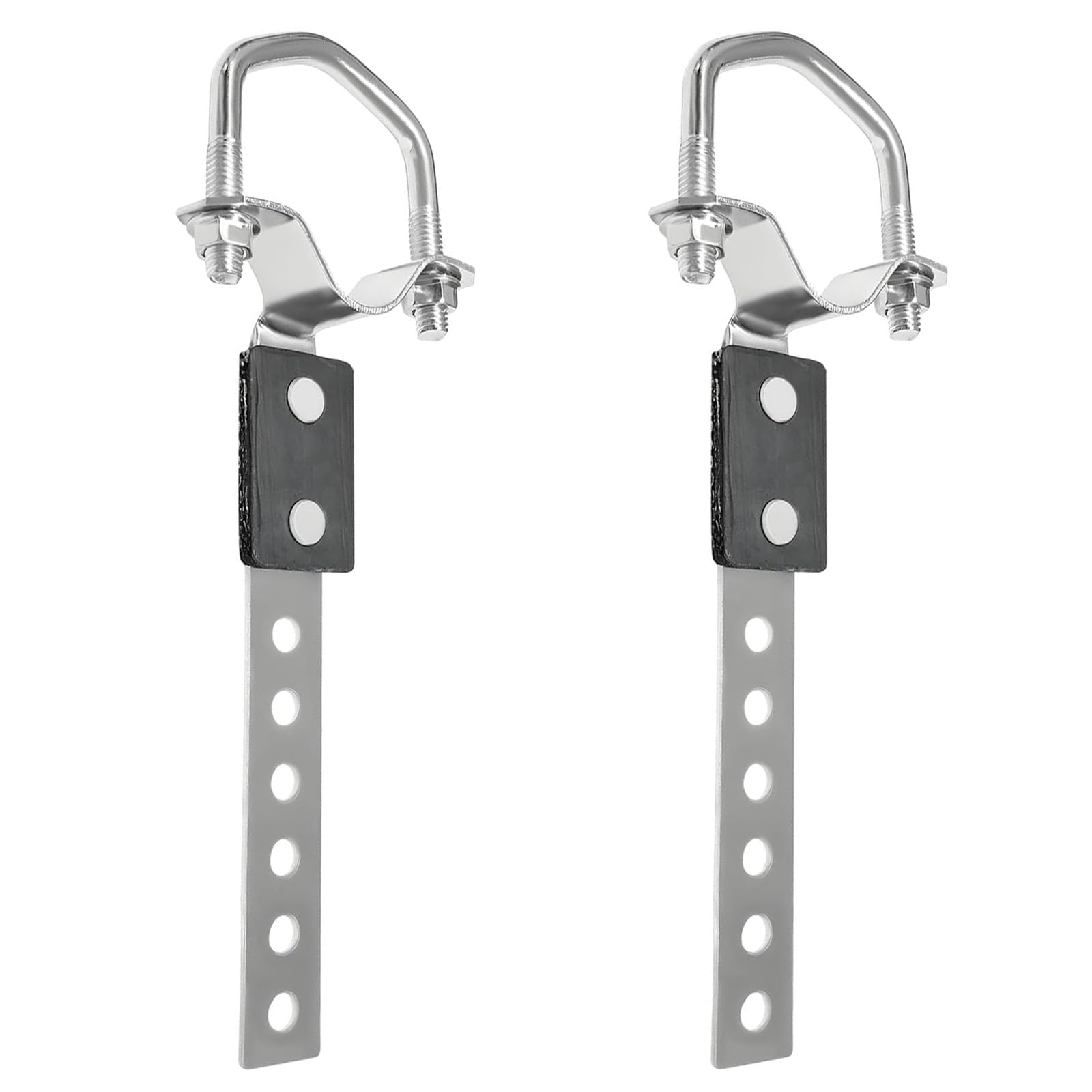 Photo 1 of 2 Pcs Heavy Duty Exhaust Hangers, Flexible Swivel Muffler Hanger Tail Pipe Hanger, Universal Exhaust Tailpipe Bracket for Most Car Truck Exhaust Systems, Fits 1-1/2" - 2.5" Pipe