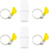 DGZZI 2 Sets Drain Connector Hose Washer Extension Adapter Washer Drain Extension Hose Stainless Steel Clamp Suitable for Washing Machine and Dishwasher Hose