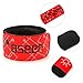 BSEEN LED Armband, 2ed Generation LED Slap Bracelets, Patented Heat Sealed Glow in The Dark Water/Sweat Resistant Glowing Sports Wristbands for Running, Cycling, Hiking, Jogging (Red-DesignⅠ)