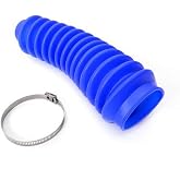 Rough Country Shock Boot - Blue Protective Cover with Stainless Steel Clamp, Guards Against Mud, Dust &amp; Debris, Universal Fit for Most Shocks