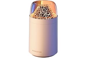 HanOaki Flame Mountain Mini-Humidifier with USB Power – 35mL/h High-Capacity Cool Mist Humidifier & Essential Oil Diffuser fo