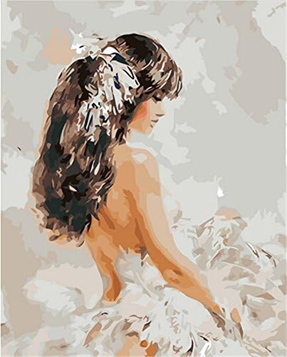 Diy Framed Pictures Painting By Numbers Diy Digital Oil Painting On Canvas Decor Coloring By Numbers Lady Faction 40X50Cm