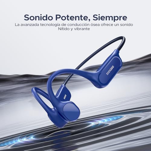 DOOGEEEco Bone Headphones IP68, 10H Battery, Bluetooth 5.4, Open Ear, MP3 Mode 32GB, Suitable for Running, Cycling and Underwater Swimming (Dark Grey)