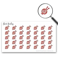 Yarn Ball Craft Needles Knitting Hobby, Sticker Sheet 88 Bullet Stickers for Journal Planner Scrapbooks Bujo and Crafts, Item 492452