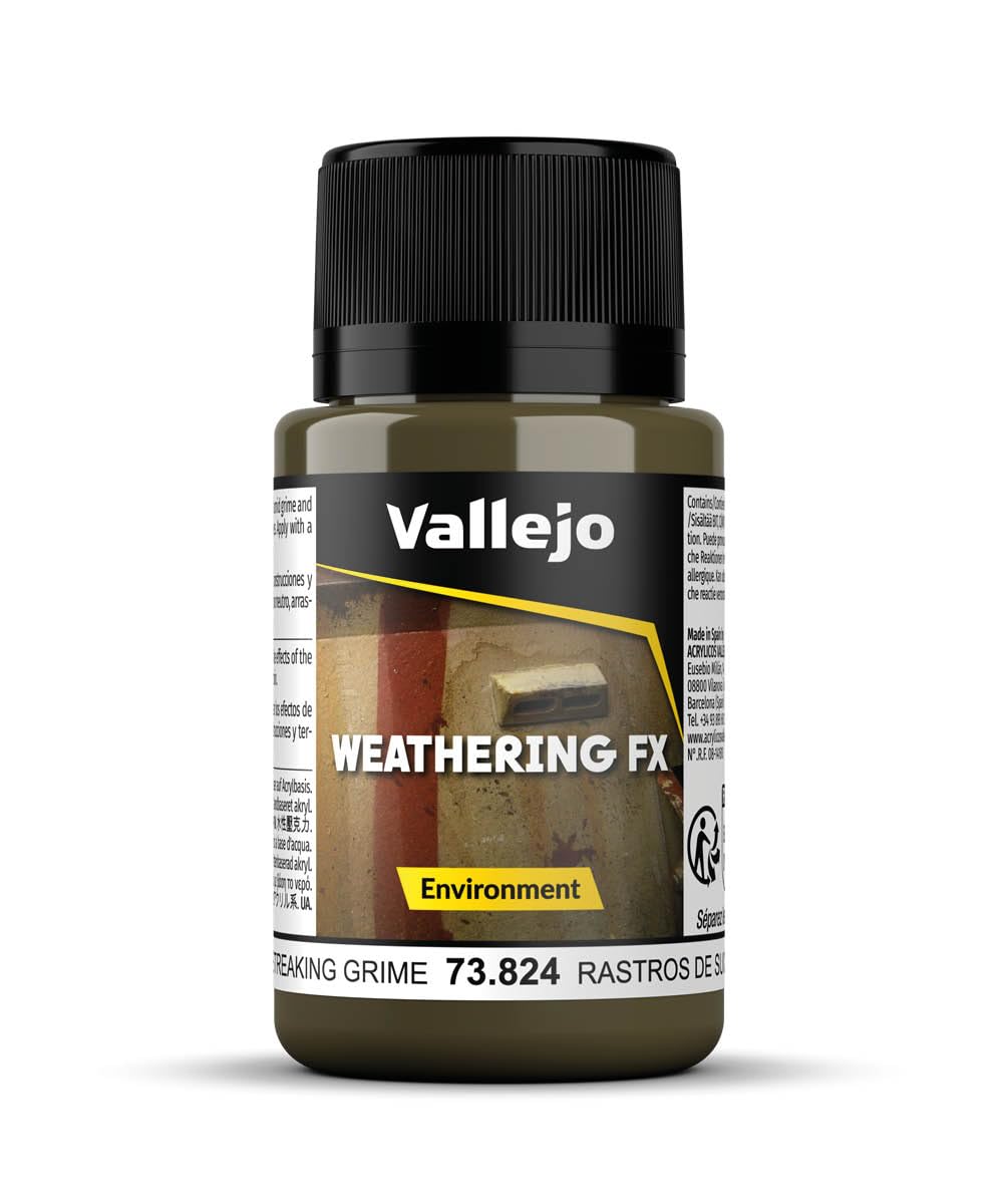 Vallejo Weathering FX Acrylic Paint, 40 ml for Realistic Weathering Effects, Simulate Mud and Rust Textures for Model Building
