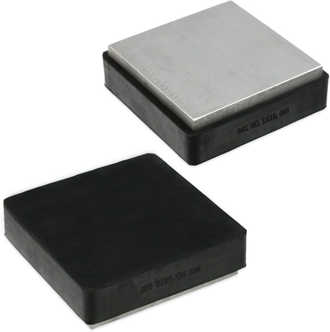 Jeweler's 2 in 1 Steel and Rubber Bench Block 4"X4"X 3/4"