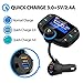 Bluetooth Fm Transmitter for car, Bluetooth Car Transmitter 1.7 Inch Display, QC3.0/2.4A Dual USB Ports, AUX Input/Output, Mp3 Player.