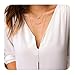 Zealmer Shoopic Layered Imitation Pearl Pendant Curved Tube Lariat Bar Drop Y Chain Necklace for Women