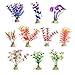 Mudder 10 Pieces Multicolor Artificial Aquarium Plastic Plant