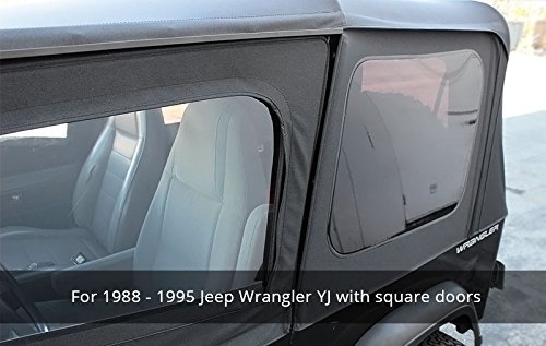 Sierra Offroad Jeep Wrangler YJ (1988-95) Factory Style Soft Top with Tinted Windows, with Upper Doors Spice Denim