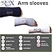 AquaX Mild compression arm sleeves with thumb holes Sports armlet hand cover - 1 pair for UV Protection sun screen cooling cycling basketball running hiking golf volleyball outdoor sports