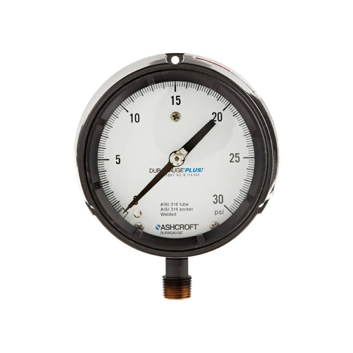 Buy Ashcroft Duragauge Type 1279 Black Phenolic Case Pressure Gauge with PLUS Performance Option