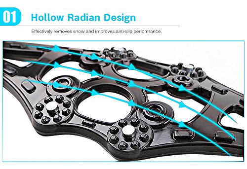 AUTOLOVER Car Security Chains 8pcs Anti Snow Chains of Car,SUV, Truck Chain Tire Emergency Thickening Anti-Skid Chain with Gloves and Snow Shovel (Black) - Thumbnail 2