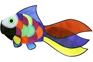 emma kites Cute Rainbow Fish Windsock Spinner Spiral 32-inch