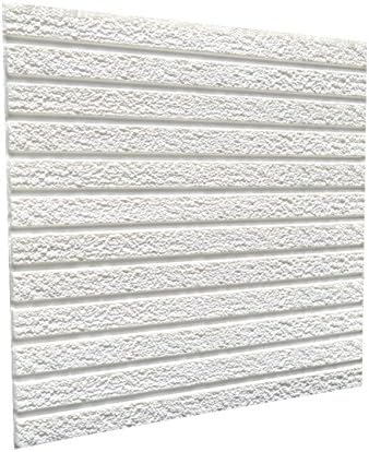 3D Brick Wallpaper, Removable Peal and Stick PE Foam Wall Sticker for Living Room Home Office sq ft 3.875/pcs (10 sheets Tile White)