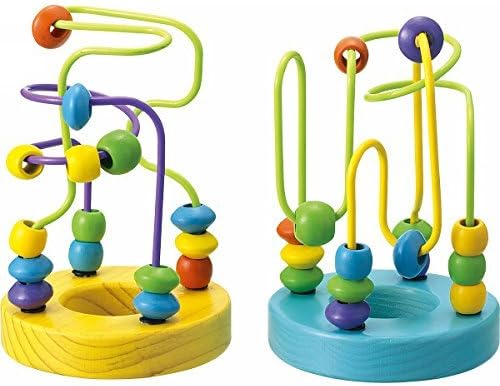 Amazon Co Jp Wishtime ミニルーピングセット ローラーコースター ビーズ 木のおもちゃ 指先トレーニング カラフル 知育 玩具 おもちゃ