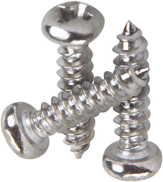 Xiedeai Fasteners Tools Nails Self Tapping Screws - Nickle Plated Round Cross Head Wood Screws Hardware M3