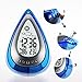 Jamal Alarm Clock Water Power Digital Weather Station Time Humidity Large LCD Display and Temperature Measurement Environmental Technology for Indoor Office Home (Blue)