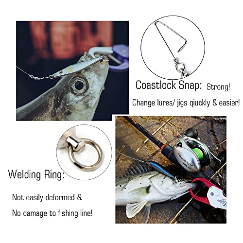 AMYSPORTS High Strength Fishing Snap Swivels Ball Bearing Swivels