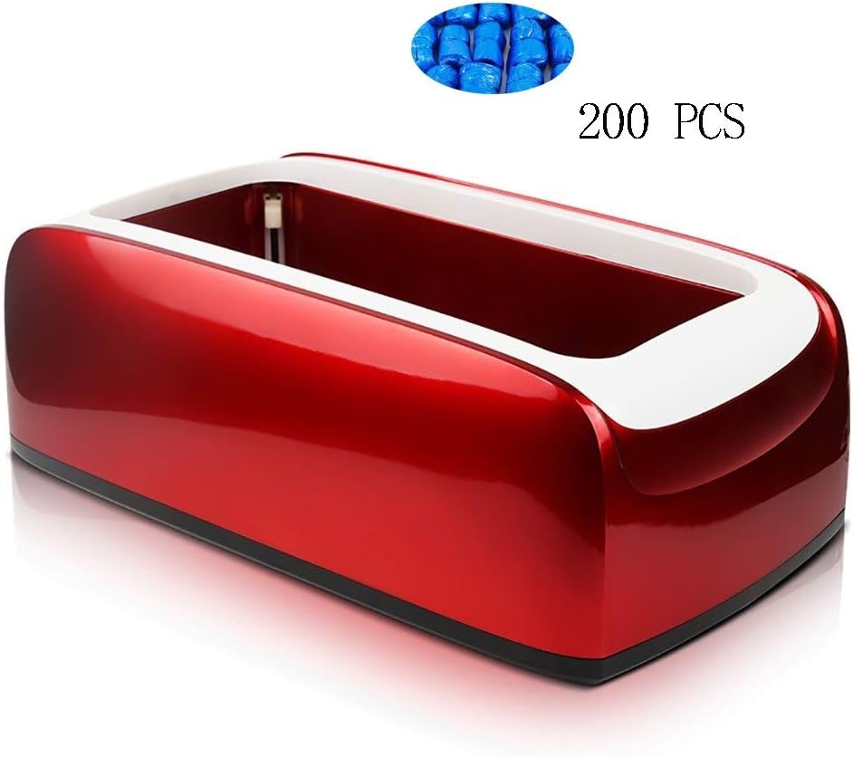 BNSDMM Automatic Shoe Cover Dispenser Lazy Shoe Cover Machine Household Automatic Shoe Film Machine with Shoe Cover 200 Packs (Color : Red)