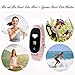 Kingkok Elegant Waterproof Fitness Tracker for Women Smart Bluetooth Pedometer Watch Band Multi-Mode Wireless Activity Tracker Bracelet [Rosegold]