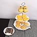 3 Tier Porcelain Cake Stand with Sugar Tongs - Party Food Server Display Set - Three Tier Dessert Stand - Perfect for Your Tea Party, Baby Shower and Dessert Table - White - Round