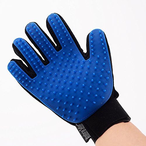 Five Finger Deshedding Glove for Quick,Gentle and Efficient Pet Grooming Great for Dogs and Cats, Right Handed Hair Removal Brush, True Original Material Handy Touch,Prime Discount by Mandarin Seller