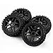 SkyQ 4pcs RC 1/8 Scale Off Road Car Buggy RC Tires Tyre and Wheels for Redcat HSP HPI Black