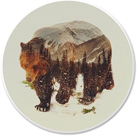 Bosen Expanding Cell Phone Holder Stand Mounts, Multifunction Grip Mounts For iPhone, Tablet-Brown Bear Forest