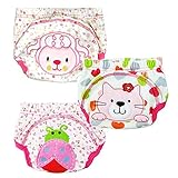 Losorn (TM) 3 pcs Baby Baby Kids Potty Training Pants Washable Cloth Diaper Nappy Underwear (X-Large, A1)
