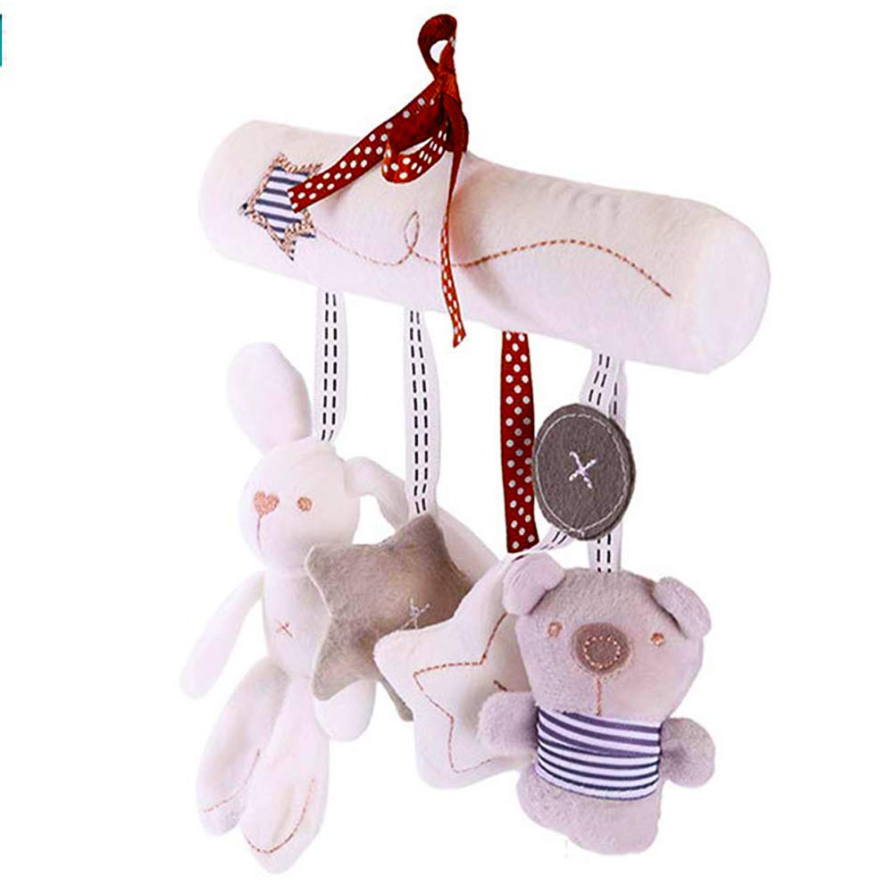 Crib Music Toy - WENTS Baby Music Bedside Bell Cartoon Crib Hanging Bell, Cute Music Plush Toy Hanging Rabbit Star, Suitable for Crib, Stroller, etc