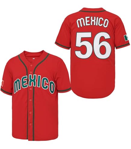 Amazon.com: Men's Mexico 34 Button Down Jersey Short Sleeve