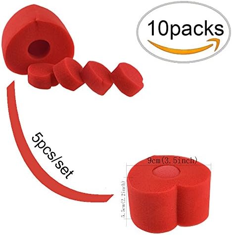 50pcs Magic Heart Tricks Red Sponge Close-up Street Magic Props Accessories Magic Toys