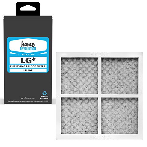Click Here to See More Images Home Revolution Replacement Refrigerator Air Filter, Fits Parts LG LT120F, ADQ73214404, ADQ73214408, & Kenmore Elite CleanFlow # 9918
