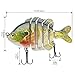 BASSDASH SwimPanfish Multi Jointed Panfish Bluegill Swimbaits Hard Topwater Bass Lures Fishing Lure Crank Saltwater 3.5in/0.85oz