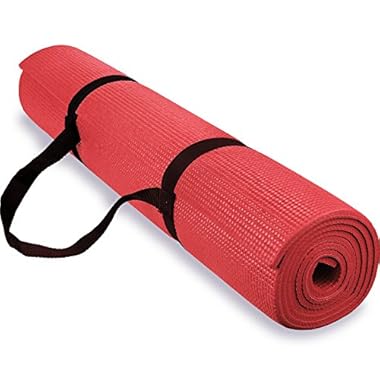 Spoga 1/4-Inch Anti-Slip Exercise Yoga Mat with Carrying Strap