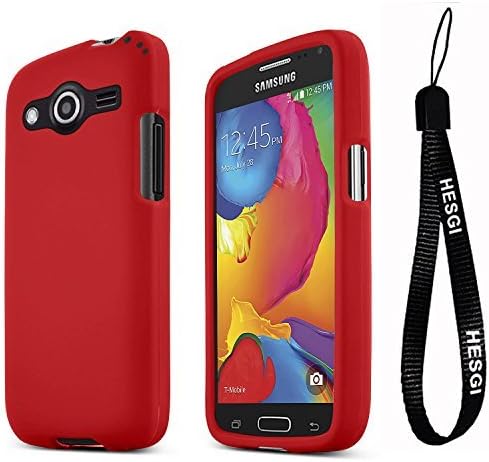 HESGI Galaxy Avant Case [Red] Slim Grip Rubberized Hard Plastic Case for Samsung Galaxy Avant (2014)