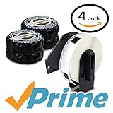 OfficeSmartLabels Brother Labels Compatible DK1204 DK-1204 Labels - With Reusable/Refillable Cartridge (4 Pack)