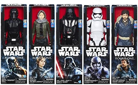 Star Wars Rogue One 12-inch Limited Holiday Action Figure Pack Last Jedi Combo Pack Darth Vader Stormtrooper Imperial Death Trooper Sergeant Jyn Erso Captain Cassian Jedha