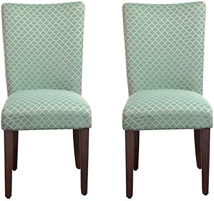 Kinfine Parsons Upholstered Accent Dining Chair, Set of 2, Teal