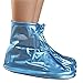 e-supao Women and Men Waterproof Shoes Cover Rain Snow Boots Covers Reusable Slip-Resistant Rain Covers (XL, Blue)