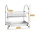 NEX Dish Rack Stainless Steel Two Tier Draining Rack Rustless Storage Rack Lacquer Kitchen Supplies Drying Frame