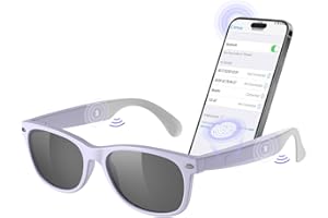 XO SIMPLE IS BEAUTY Smart Bluetooth Sunglasses, XO Smart Bluetooth Audio Glasses for Women Men,Athletic/Outdoor UV Protection Riding, Driving,Fishing, Running (Purple)