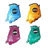 RPG COLORED GOLF GLOVES 100% CABRETTA LEATHER-MENS LH (Sangria, Medium)