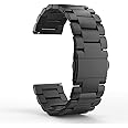 Compatible with Vivomove Trend Bands, Lamshaw Stainless Steel Metal Replacement Strap Bracelet Compatible with Garmin Venu Sq 2/Venu Sq/Venu/Venu 2 Plus/Approach S12/Approach S40/Approach S42/D2 Air/Forerunner 245/Forerunner 55/Forerunner 645/Vivomove Trend/Vivomove Style Smartwatch
